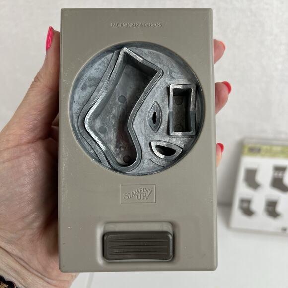 Stampin Up STITCHED STOCKINGS Coordinating Punch Christmas Winter Retired XL - Picture 4 of 11